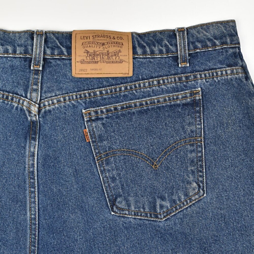 Levi's Vintage Orange Tab Denim Shorts 922 Tapered Fit 24 - Picture 4 of 6